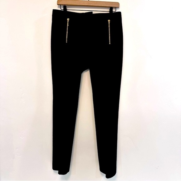 ERIN SNOW black skinny pant wool zipper ankles - Picture 1 of 6